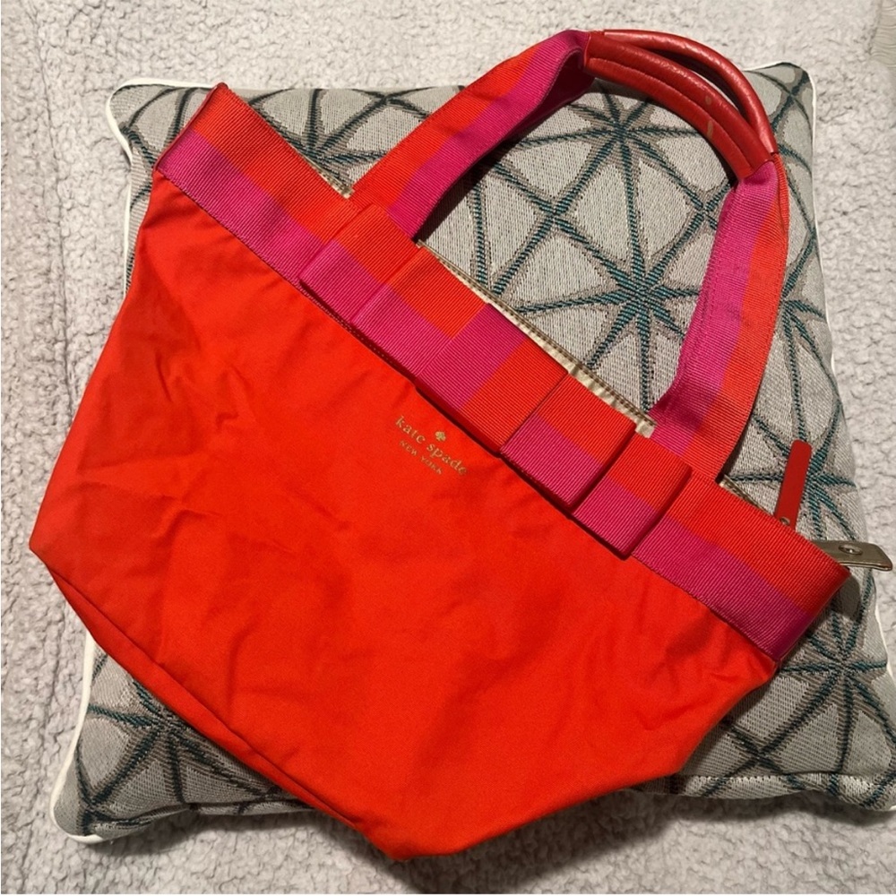 Kate Spade New York Garri Tote Bag maraschino orange red pink pre owned